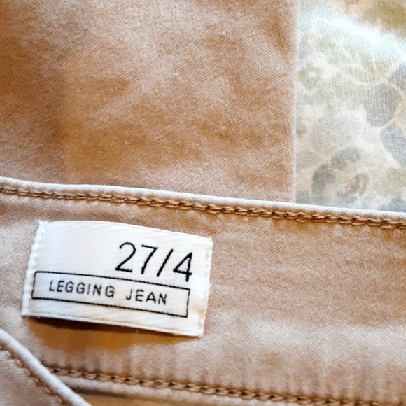 Cream/  Tan / Beige / Khaki 1969 GAP legging jeans - Picture 5 of 6